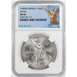 1984Mo Mexico 1 Onza Libertad Silver Coin NGC MS66