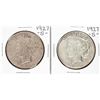 Image 1 : Lot of (2) 1927-S $1 Peace Silver Dollar Coins