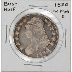 1820 No Knob 2 Capped Bust Half Dollar Coin