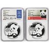 Image 1 : Lot of (2) 2019 China 10 Yuan Silver Panda Coins NGC MS70 Early Releases