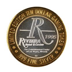 .999 Silver Riviera Hotel & Casino Las Vegas $10 Casino Limited Edition Gaming Token