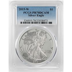2015-W $1 Proof American Silver Eagle Coin PCGS PR70DCAM