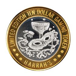 .999 Fine Silver Harrah's Casino Las Vegas, Nevada $10 Limited Edition Gaming Token