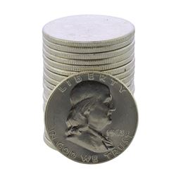 Roll of (20) Brilliant Uncirculated 1963 Franklin Half Dollar Coins