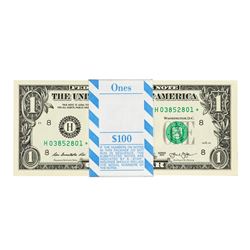 Pack of (100) Consecutive 2013 $1 Federal Reserve Star Notes St. Louis