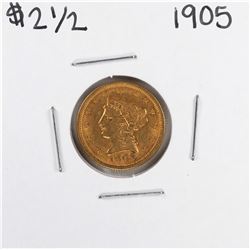 1905 $2 1/2 Liberty Head Quarter Eagle Gold Coin