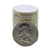 Image 1 : Roll of (20) Brilliant Uncirculated 1963 Franklin Half Dollar Coins