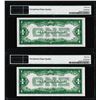 Image 2 : Lot of (2) Consecutive 1928A $1 Silver Certificate Notes PMG Choice Uncirculated 64EPQ