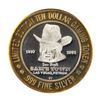 Image 2 : .999 Fine Silver Sam's Town Casino Las Vegas $10 Limited Edition Gaming Token