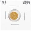 Image 1 : 1849 $1 Liberty Head Gold Dollar Coin