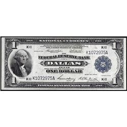 1918 $1 Federal Reserve Bank Note Dallas