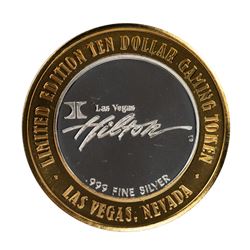 .999 Silver Hilton Las Vegas, Nevada $10 Casino Limited Edition Gaming Token