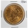 Image 1 : 1861 $20 Liberty Head Double Eagle Gold Coin