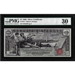 1896 $1 Educational Silver Certificate Note Fr.224 PMG Very Fine 30