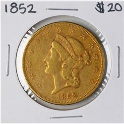 1852 $20 Liberty Head Double Eagle Gold Coin