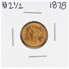 Image 1 : 1878 $2 1/2 Liberty Head Quarter Eagle Gold Coin