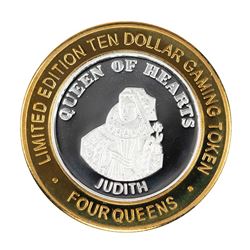 .999 Silver Four Queens Hotel & Casino  Nevada $10 Limited Edition Gaming Token