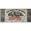 Image 1 : 1864 $50 The State of Georgia Milledgeville, GA Obsolete Banknote