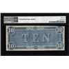Image 2 : 1864 $10 Confederate States of America Note T-68 PMG Uncirculated 62EPQ