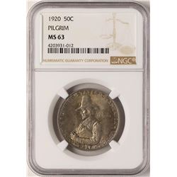 1920 Pilgrim Tercentenary Commemorative Half Dollar Coin NGC MS63