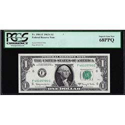 1963A $1 Federal Reserve Note Fr.1901-F PCGS Superb Gem New 68PPQ