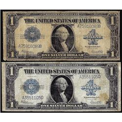 Lot of (2) 1923 $1 Silver Certificate Notes