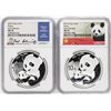 Image 1 : Lot of (2) 2019 China 10 Yuan Silver Panda Coins NGC MS70 Early Releases