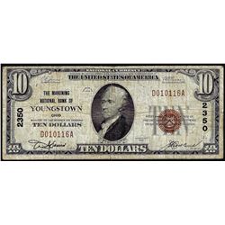 1929 $10 NB of Youngstown, OH CH# 2350 National Currency Note