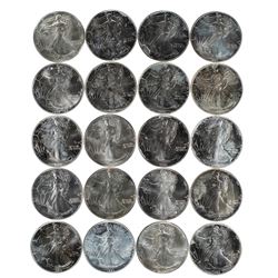 Roll of (20) Brilliant Uncirculated 1990 $1 American Silver Eagle Coins