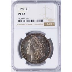 1895 $1 Morgan Silver Dollar Proof Coin NGC PR62 Amazing Color