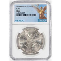 1984Mo Mexico 1 Onza Libertad Silver Coin NGC MS66