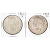 Image 1 : Lot of (2) 1927-S $1 Peace Silver Dollar Coins