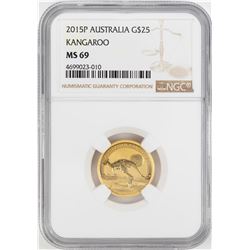 2015P $25 Australia Kangaroo Gold Coin NGC MS69