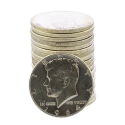 Roll of (20) Brilliant Uncirculated 1964 Kennedy Half Dollar Coins