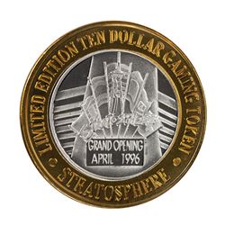 .999 Silver Stratosphere Las Vegas, Nevada $10 Casino Limited Edition Gaming Token