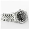 Image 4 : Rolex Mens Stainless Steel Black Diamond 36MM Datejust Wristwatch