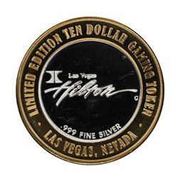 .999 Silver Hilton Las Vegas, Nevada $10 Casino Limited Edition Gaming Token