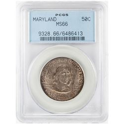 1934 Maryland Tercentenary Commemorative Half Dollar Coin PCGS MS66