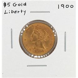 1900 $5 Liberty Head Half Eagle Gold Coin