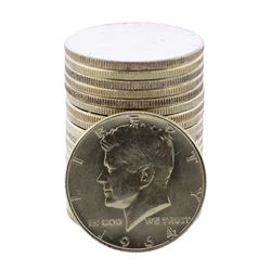 Roll of (20) Brilliant Uncirculated 1964-D Kennedy Half Dollar Coins