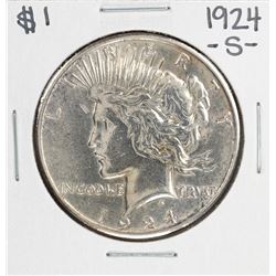 1924-S $1 Peace Silver Dollar Coin