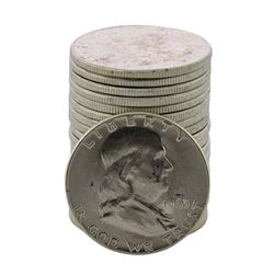 Roll of (20) Brilliant Uncirculated 1963 Franklin Half Dollar Coins