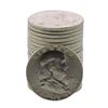Image 1 : Roll of (20) Brilliant Uncirculated 1963 Franklin Half Dollar Coins