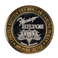 .999 Fine Silver Flamingo Reno, Nevada $10 Limited Edition Gaming Token