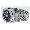 Image 4 : Rolex Mens Stainless Steel Slate Green Diamond 36MM Datejust Wristwatch