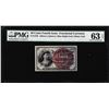 Image 1 : 1863 Ten Cents Fourth Issue Fractional Note Fr.1259 PMG Choice Uncirculated 63EPQ