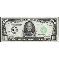 1934A $1,000 Federal Reserve Note Chicago