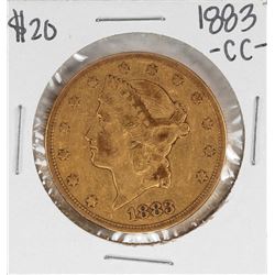 1883-CC $20 Liberty Head Double Eagle Gold Coin