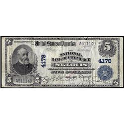 1902 PB $5 National Bank of Commerce in St. Louis, MO CH# 4178 National Currency Note