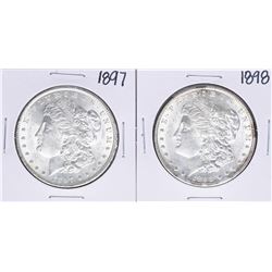Lot of 1897-1898 $1 Morgan Silver Dollar Coins